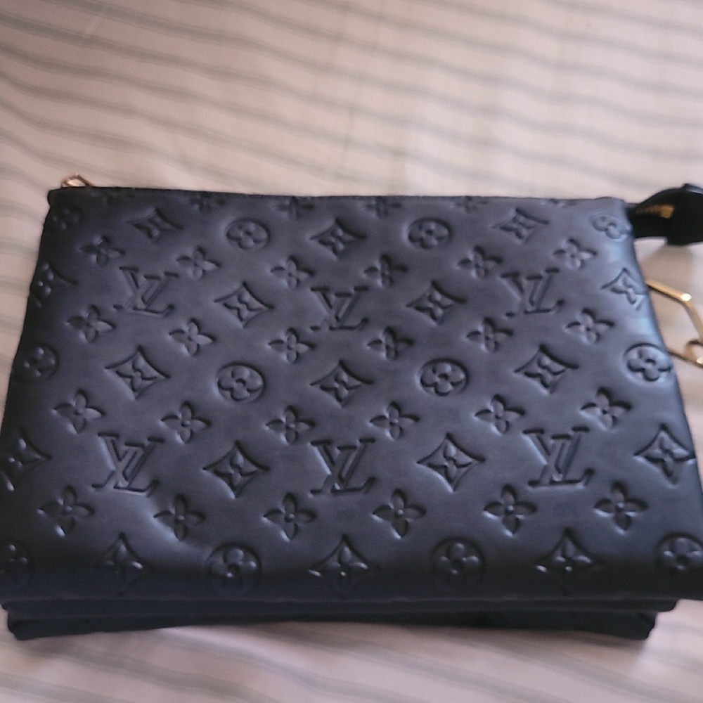 Louis Vuitton Black Embossed Clutch (Not Original)